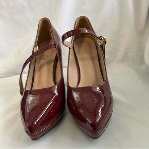 NWOT Burgundy Patent Leather Women's Shoes